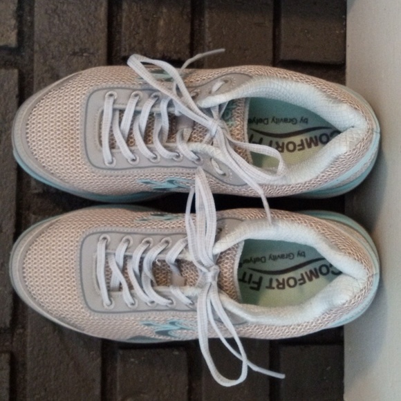 Women's Blue Gray Mighty Walk Gravity Defyer Comfort Fit Athletic Shoes - Picture 7 of 10